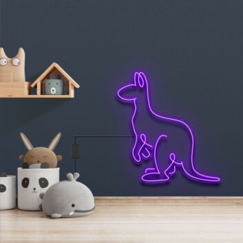 Känguru LED-Neonschild für Kinderzimmer