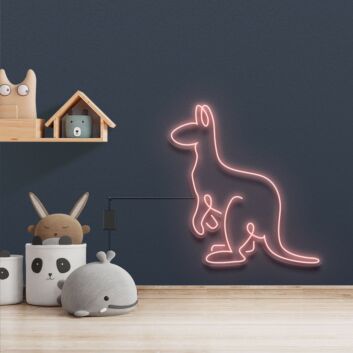 Känguru LED-Neonschild für Kinderzimmer