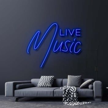 LIVE Music LED-Neonschild für Bar und Wohnzimmer