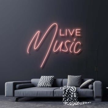 LIVE Music LED-Neonschild für Bar und Wohnzimmer