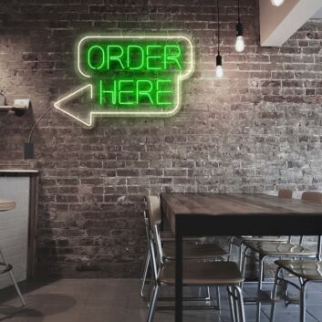 ORDER HERE LED-Neonschild für Café Restaurant