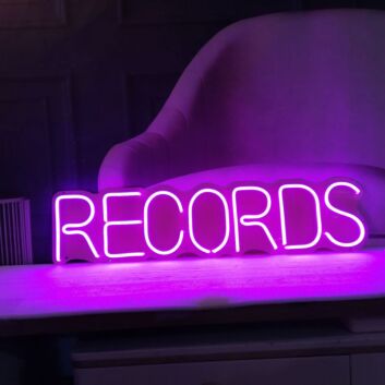 RECORDS LED-Neonschild für Musikladen Studio