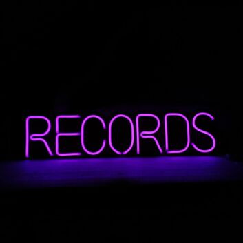 RECORDS LED-Neonschild für Musikladen Studio