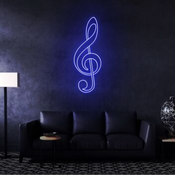 Violinschlüssel LED-Neonschild Wohnzimmer Musikstudio