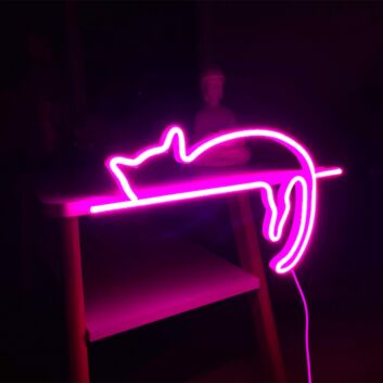 schlafende Katze LED-Neonschild Schlafzimmer Wohnzimmer