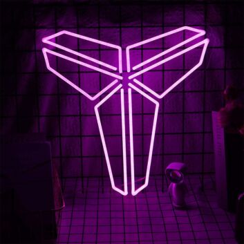 stilisiertes geometrisches Tierkopf-Logo LED-Neonschild für Wohnzimmer Gamingzimmer