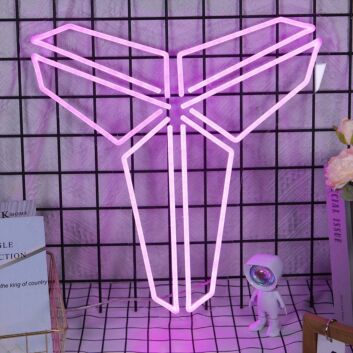 stilisiertes geometrisches Tierkopf-Logo LED-Neonschild für Wohnzimmer Gamingzimmer