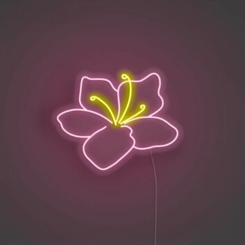 Lilienblüte LED-Neonschild Wohnzimmer Schlafzimmer