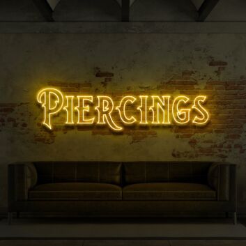 Piercings LED-Neonschild für Tattoo Studio