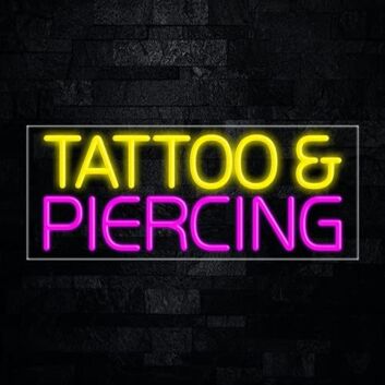 TATTOO & PIERCING LED-Neonschild für Tattoo Studio und Piercing Studio