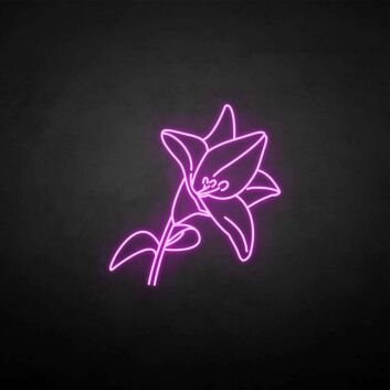 Lilienblüte LED-Neonschild Wohnzimmer Schlafzimmer