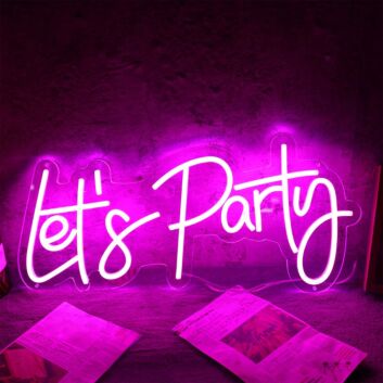 Let's Party LED-Neonschild für Bar und Club