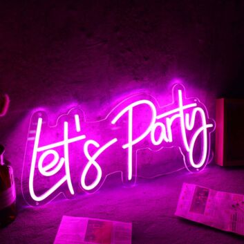 Let&#039;s Party LED-Neonschild für Bar und Club