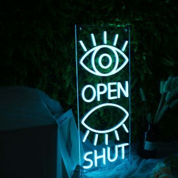 OPEN SHUT LED-Neonschild für Cafe Shop