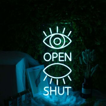 OPEN SHUT LED-Neonschild für Cafe Shop
