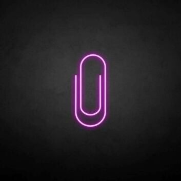 Büroklammer LED-Neonschild für Home Office Arbeitsplatz