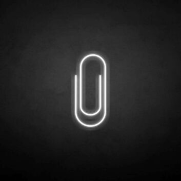 Büroklammer LED-Neonschild für Home Office Arbeitsplatz