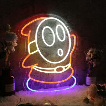 Spielfigur mit Maske LED-Neonschild Gaming Zimmer