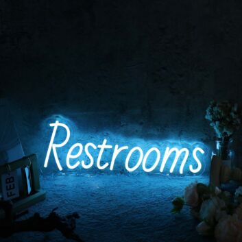 Toiletten Neonschild aus LED Neon – WC Hinweis für Restaurant & Bar