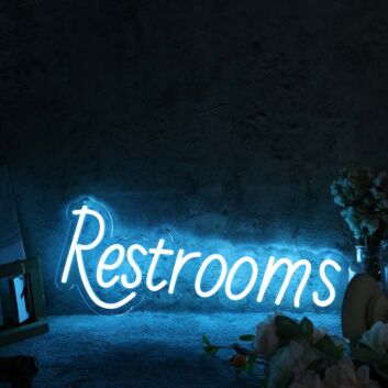 Toiletten Neonschild aus LED Neon – WC Hinweis für Restaurant &amp; Bar