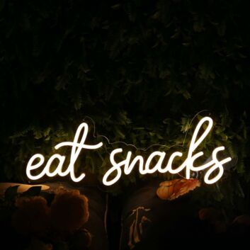 eat snacks LED-Neonschild für Küche Café