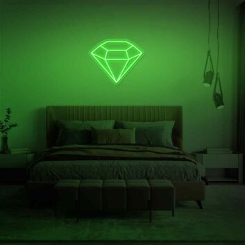 Diamant Symbol LED-Neonschild Schlafzimmer Wohnzimmer