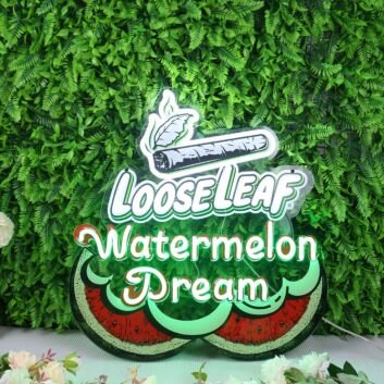 Loose Leaf Watermelon Dream LED-Neonschild für Bar Club