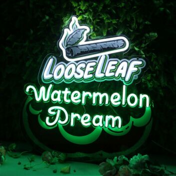 Loose Leaf Watermelon Dream LED-Neonschild für Bar Club