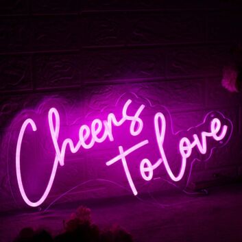 Cheers To love LED-Neonschild für Hochzeit oder Bar