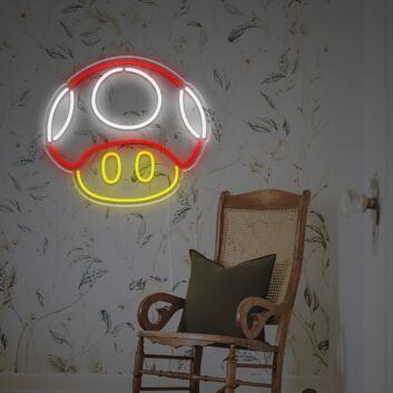 Pilz aus Videospiel LED-Neonschild Gamingzimmer