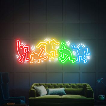 tanzende Figuren LED-Neonschild für Wohnzimmer oder Bar