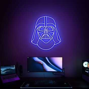 Darth Vader Helm als LED-Neonschild fürs Gamingzimmer