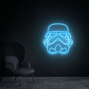 Helm mit Atemmaske LED-Neonschild Gamingzimmer Wohnzimmer