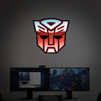 Roboterkopf Symbol LED-Neonschild Gaming Zimmer