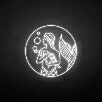 Meerjungfrau mit Muschel LED-Neonschild für Wohnzimmer Bar