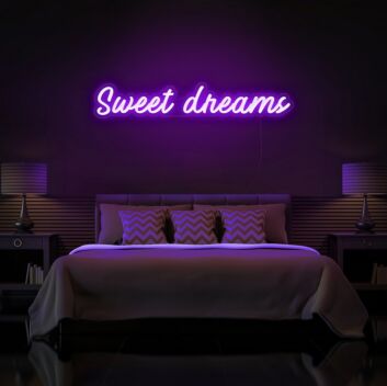 Sweet dreams LED-Neonschild für Schlafzimmer oder Wohnzimmer