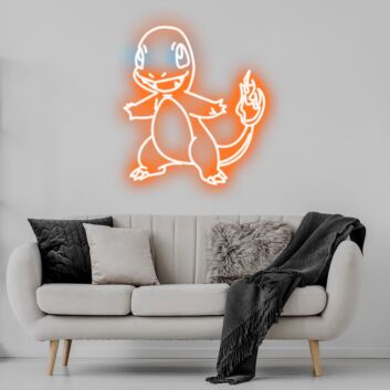 Feuerdrachenfigur LED-Neonschild Gaming Zimmer