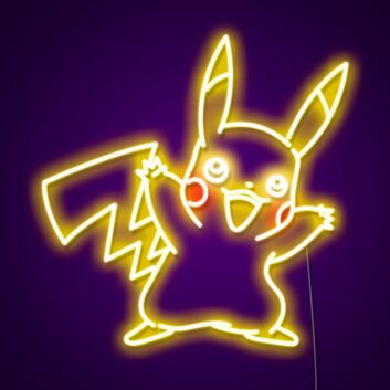 Pikachu Figur LED-Neonschild für Kinderzimmer Gamingzimmer