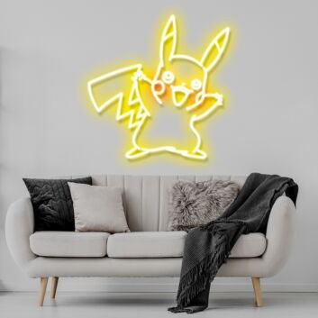 Pikachu Figur LED-Neonschild für Kinderzimmer Gamingzimmer