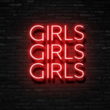 GIRLS GIRLS GIRLS LED-Neonschild für Bar Club