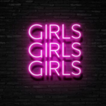 GIRLS GIRLS GIRLS LED-Neonschild für Bar Club