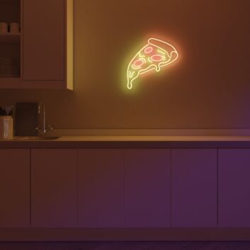 Pizzastück LED-Neonschild für Restaurant Imbiss