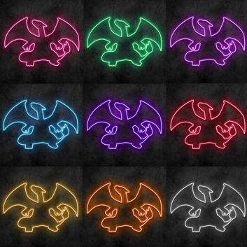 Drache mit ausgebreiteten Flügeln LED-Neonschild Gamingzimmer