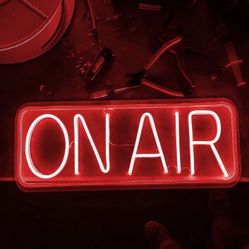 ON AIR LED-Neonschild für Studio Podcast