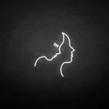 Gesichter Silhouette LED-Neonschild Wohnzimmer Studio