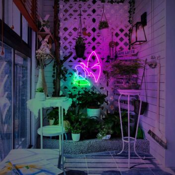 Schmetterlinge LED-Neonschild für Wohnzimmer Balkon