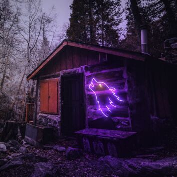 Heulender Wolf LED-Neonschild Wohnzimmer Bar