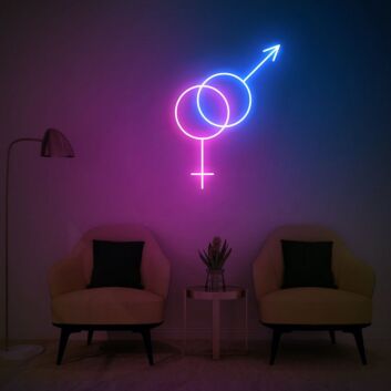Venus und Mars Symbol LED-Neonschild Wohnzimmer Lounge
