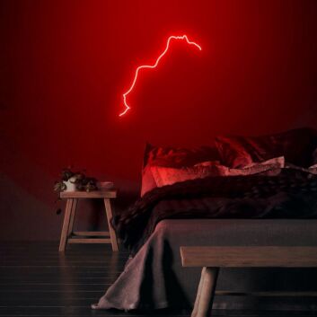 Bergkontur LED-Neonschild Schlafzimmer Wohnzimmer