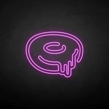 Donut mit tropfender Glasur LED-Neonschild für Café Küche